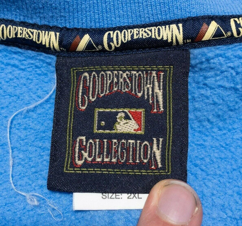 Chicago Cubs Cooperstown Men's 2XL Sweatshirt Full Zip Therma Base Bear Retro