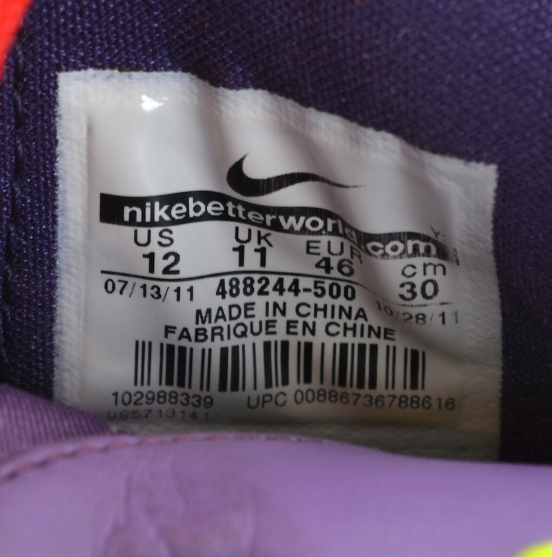 Nike Kobe 7 Supreme Christmas Men 12 Leopard Purple Basketball Shoes 488244-500