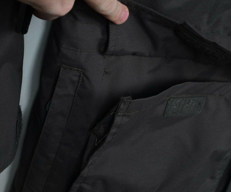 ScotteVest Men's Sz Large TEC Multi-Pocket Gray Hooded Travel Safari SeV Jacket
