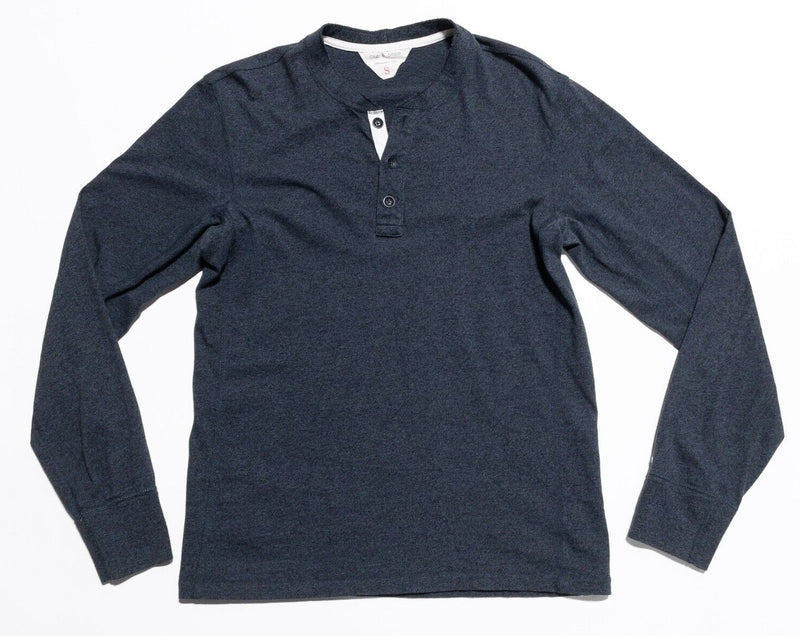 rag & bone Henley Shirt Men's Small Long Sleeve 3-Button Gray/Blue Handmade