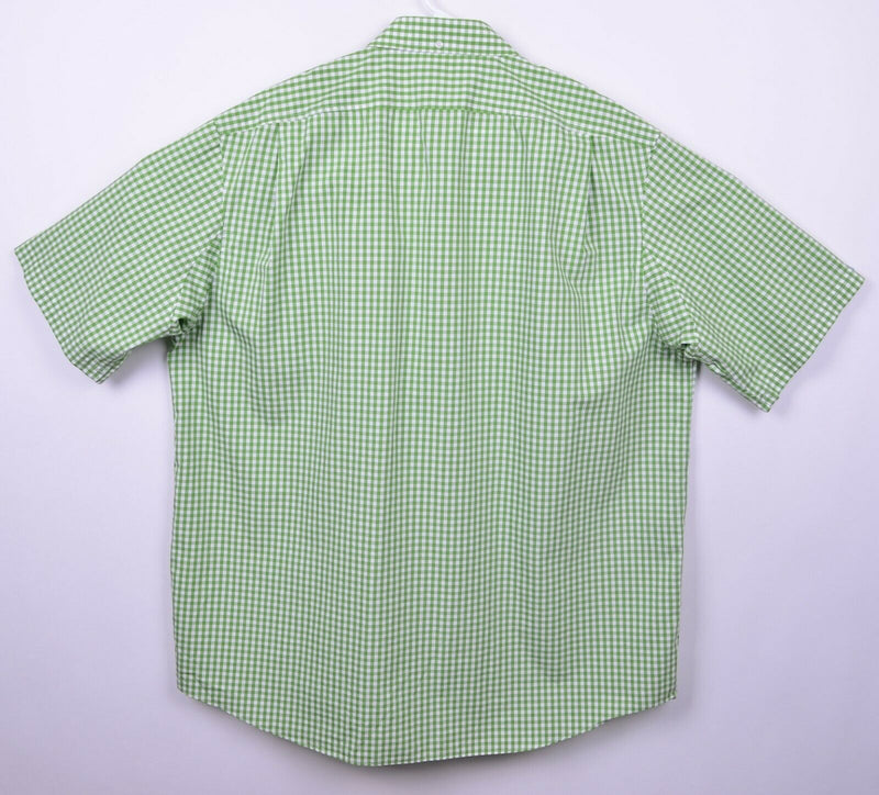 Duluth Trading Co. Men's Sz XL Tall Green Gingham Check Plaid Button-Down Shirt