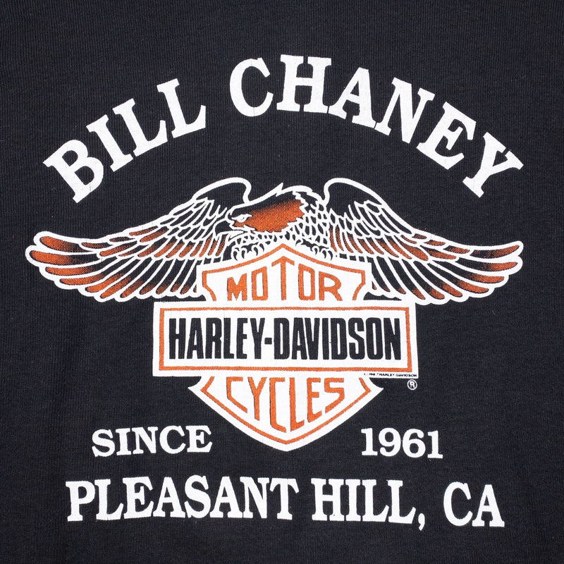 Vintage Harley-Davidson Henley T-Shirt Mens Medium J.E. Morgan Long Sleeve Eagle