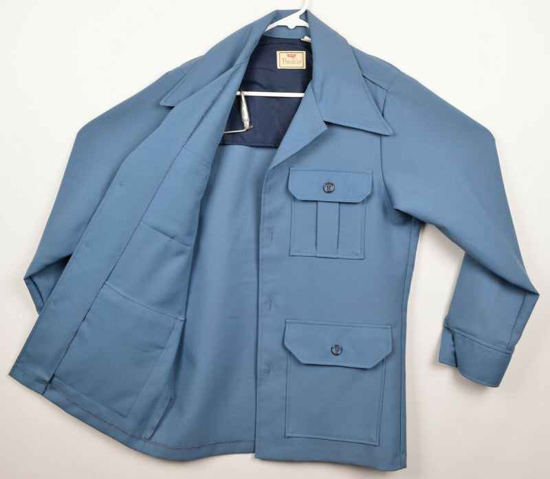 Vtg 70s Levi's Panatela Men's Sz Medium Blue Pockets Blazer Shirt Jacket