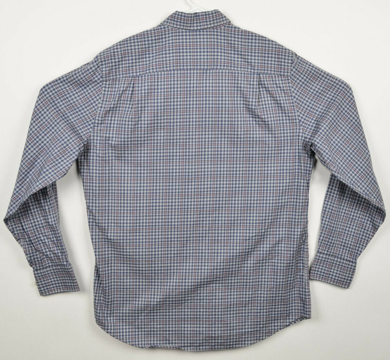 Southern Tide Men's Medium Classic Fit Navy Gray Plaid Button-Down Shirt