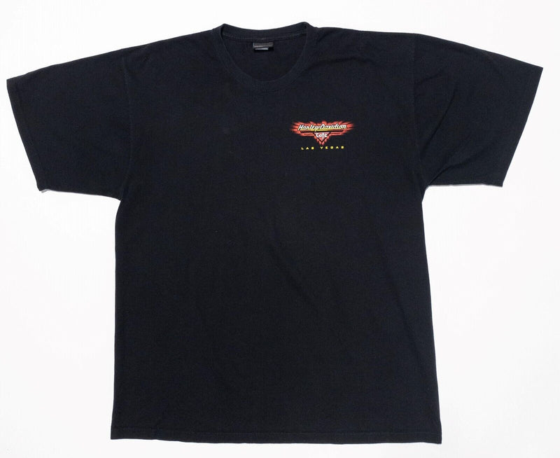 Vintage Harley-Davidson T-Shirt XXL Mens USA 90s Eagle Flames Las Vegas Cafe 2XL