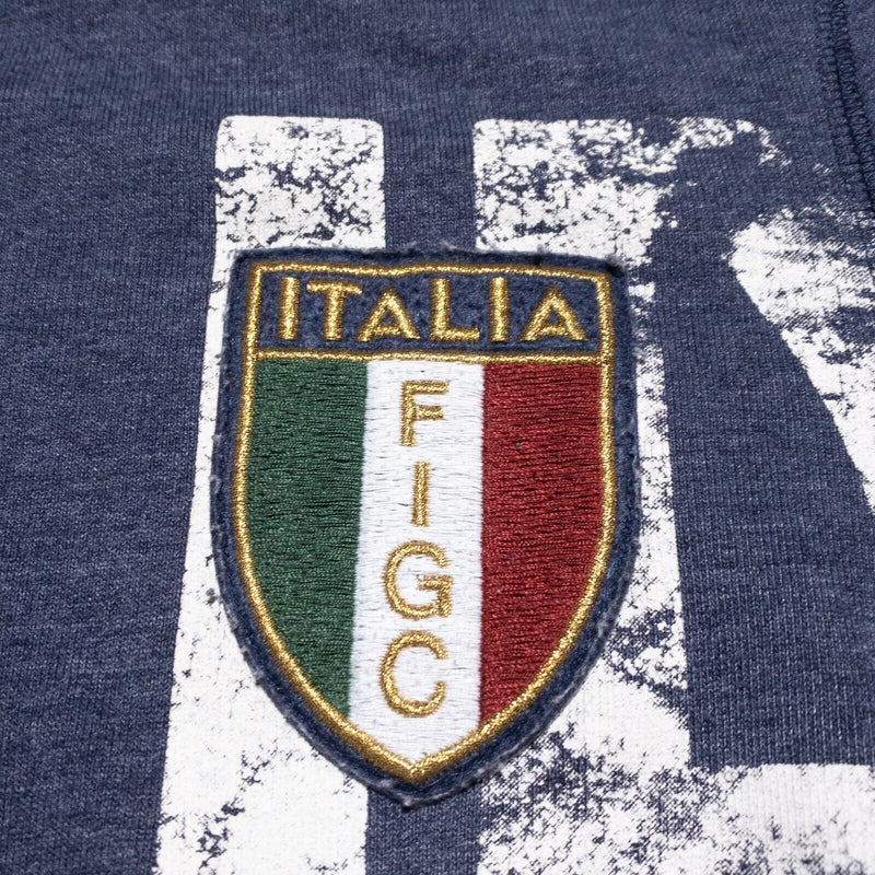 Italia FIGC Puma Hoodie Men's Medium Italy National Team Soccer Full Zip Blue