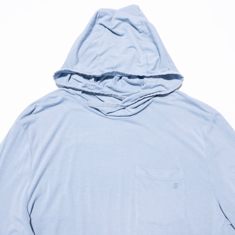 Free Fly Bamboo Hoodie Women's Small Blue/Gray Pullover Performance Pocket