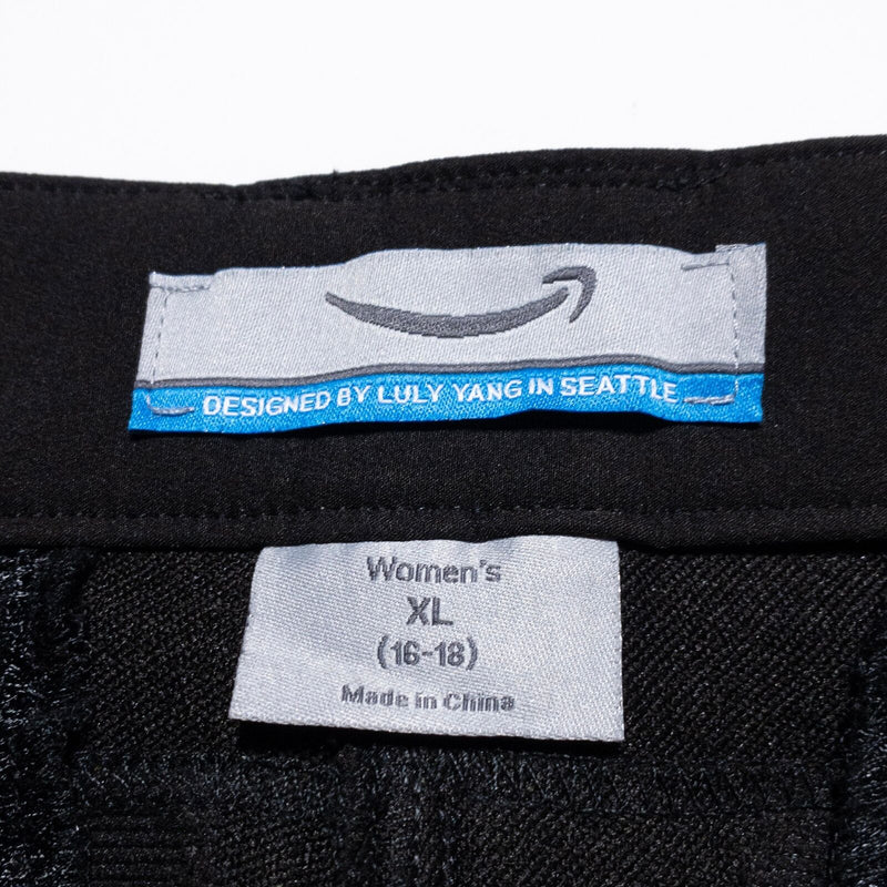 Amazon Delivery Pants Women's XL (16-18) Black Smile Logo Wicking Uniform