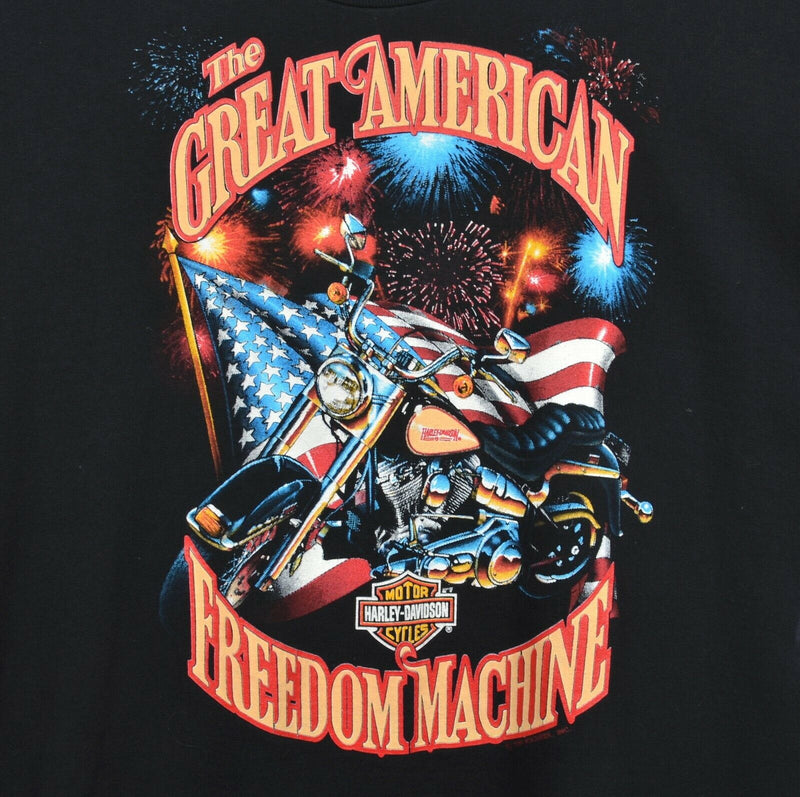 Vintage 1991 Harley-Davidson Men's 2XL+? Great American Freedom Machine T-Shirt