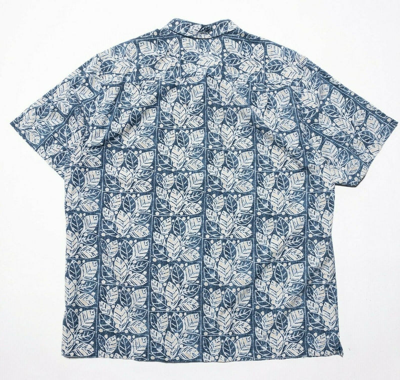 Tommy Bahama Limited Edition Hawaiian Shirt XL Men's Silk Floral Blue Aloha