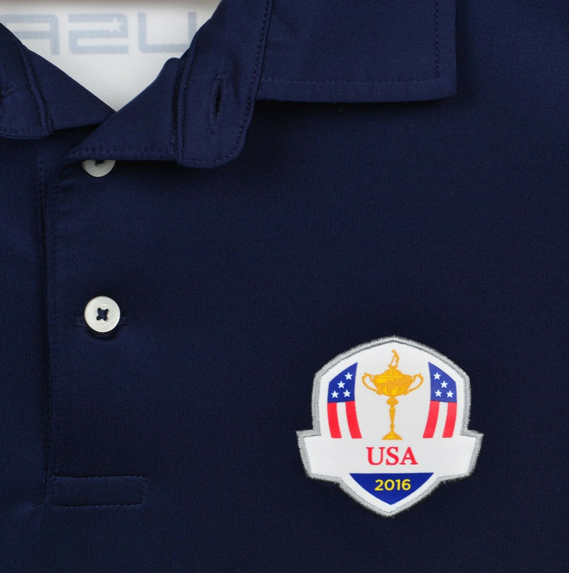 RLX Ralph Lauren Men's Sz XL Ryder Cup Navy Blue White Team USA Golf Polo Shirt
