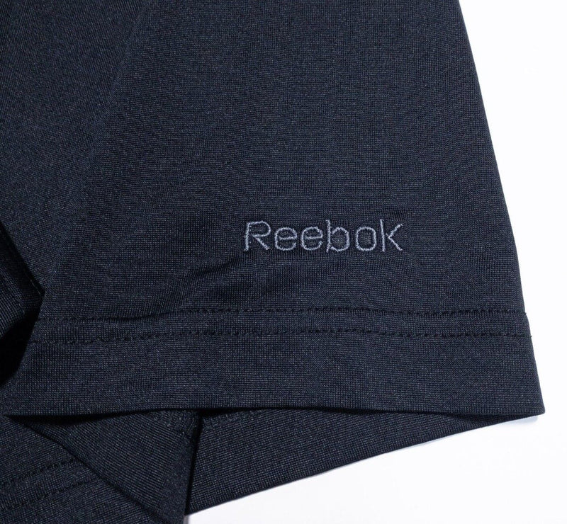Reebok Golf 5XL Polo Men's Shirt Wicking Chest Stripe Black Gray Stretch