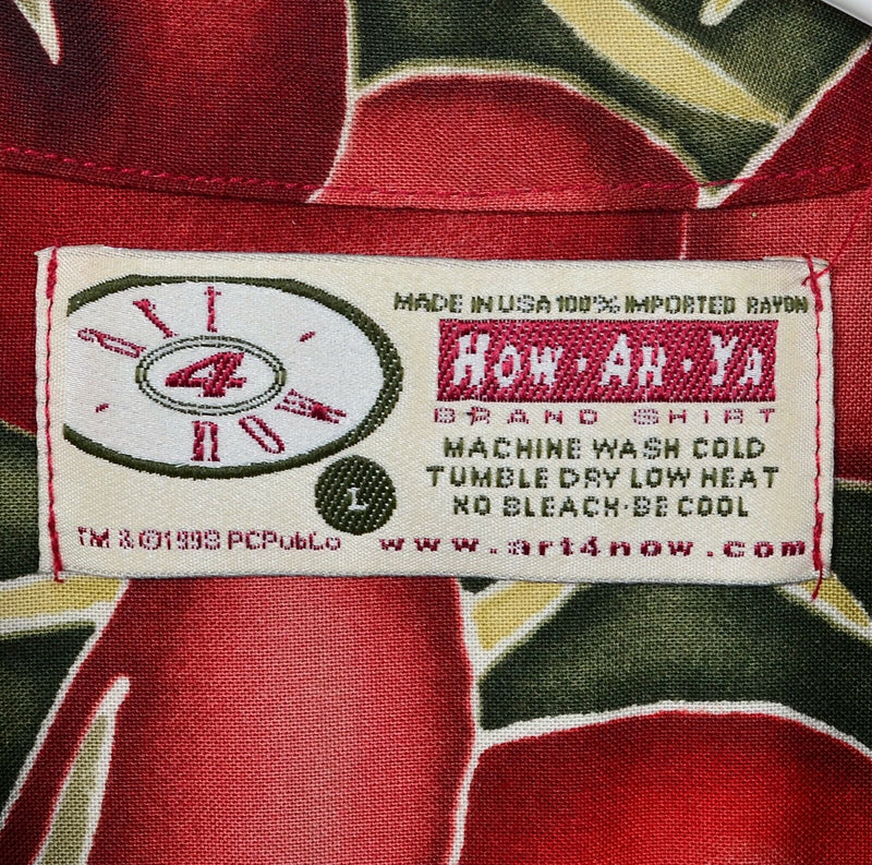 New Orleans Jazz Fest Men's Large Red Beans Art 4 Now HowAhYa Hawaiian Shirt