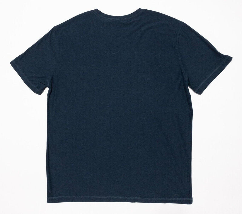 Vuori T-Shirt XL Men's Crewneck Short Sleeve Solid Navy Blue Wicking Stretch