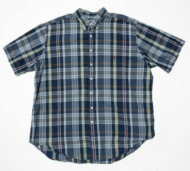 Polo Ralph Lauren 2XLT Short Sleeve Shirt Classic Fit Men's Plaid Indian Madras