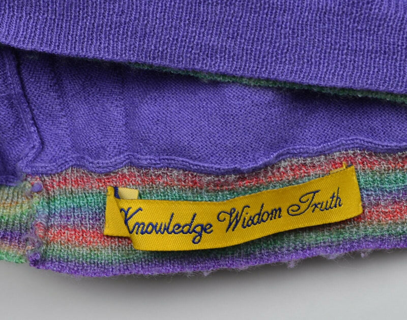 Robert Graham Men's XL Classic Fit Purple Cotton Cashmere Blend V-Neck Sweater