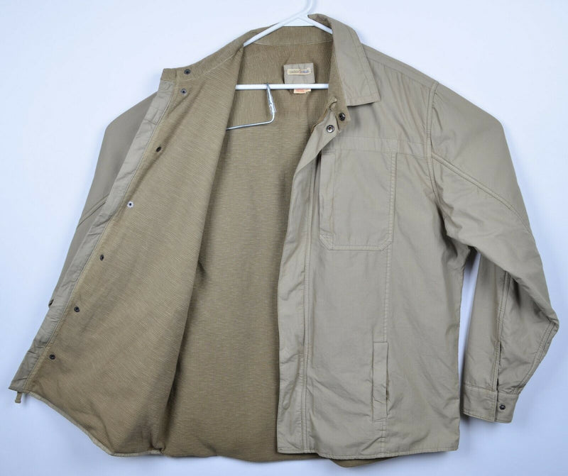 Carbon 2 Cobalt Men's XL Waffle Thermal Lined Khaki Collared Zip Snap Jacket