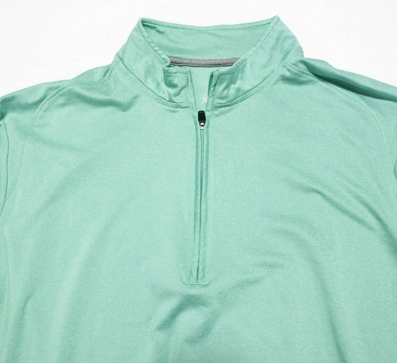 johnnie-O Prep-Formance 1/4 Zip Activewear Top Wicking Mint Green Men's Large