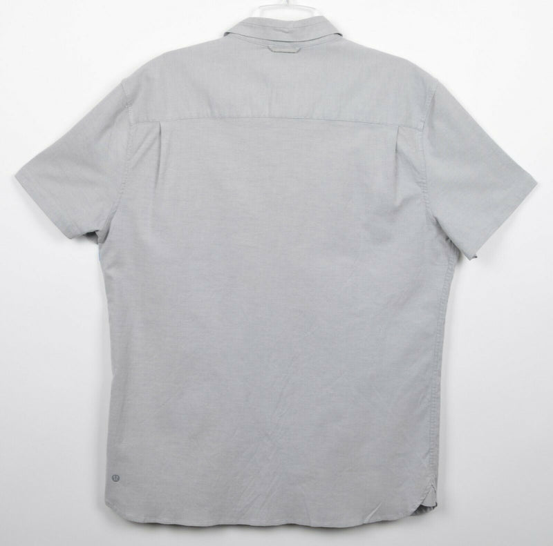 Lululemon Men's Sz XL? Gray Hidden Button-Front Stretch Casual Shirt