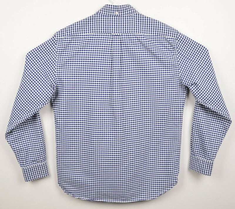 Guideboat Co. Men's Large Beat Back Oxfords Blue Gingham Weathered Wash Shirt