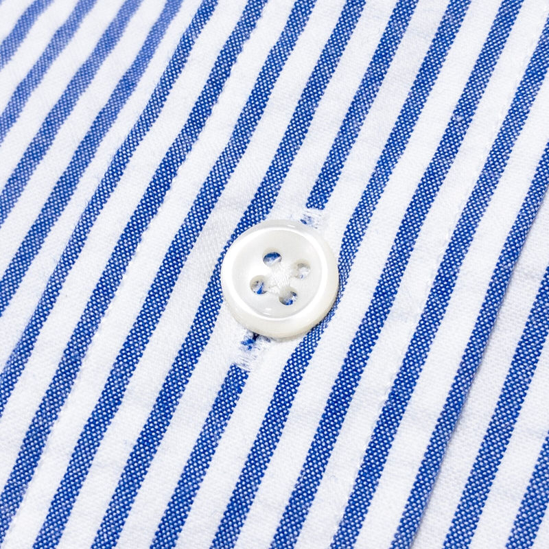 Polo Ralph Lauren Seersucker Shirt Men XL Classic Button-Down Blue White Striped
