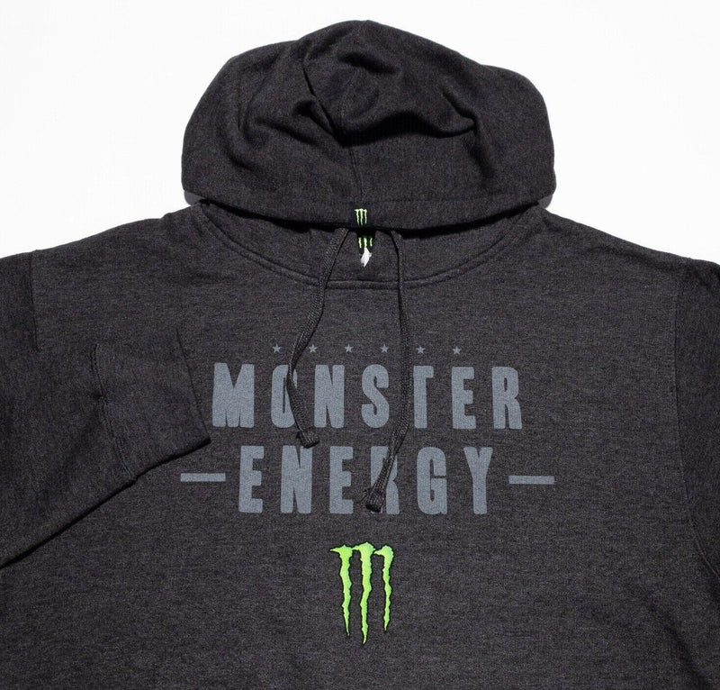 Monster Energy Hoodie Men's Medium Pullover Sweatshirt Gray Energy Drink