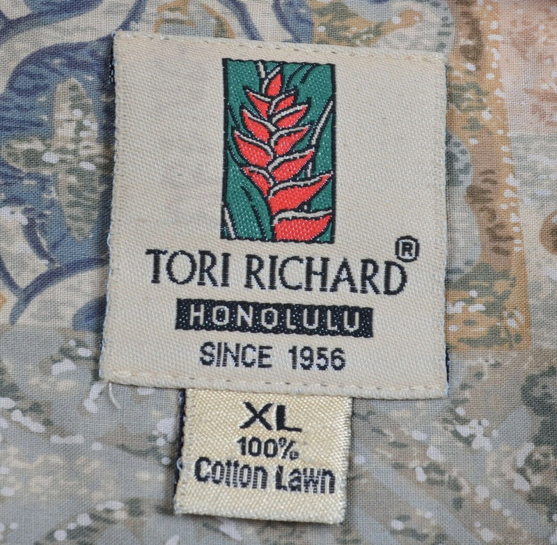 Tori Richard Men's Sz XL Geometric Paisley Cotton Lawn Hawaiian Shirt