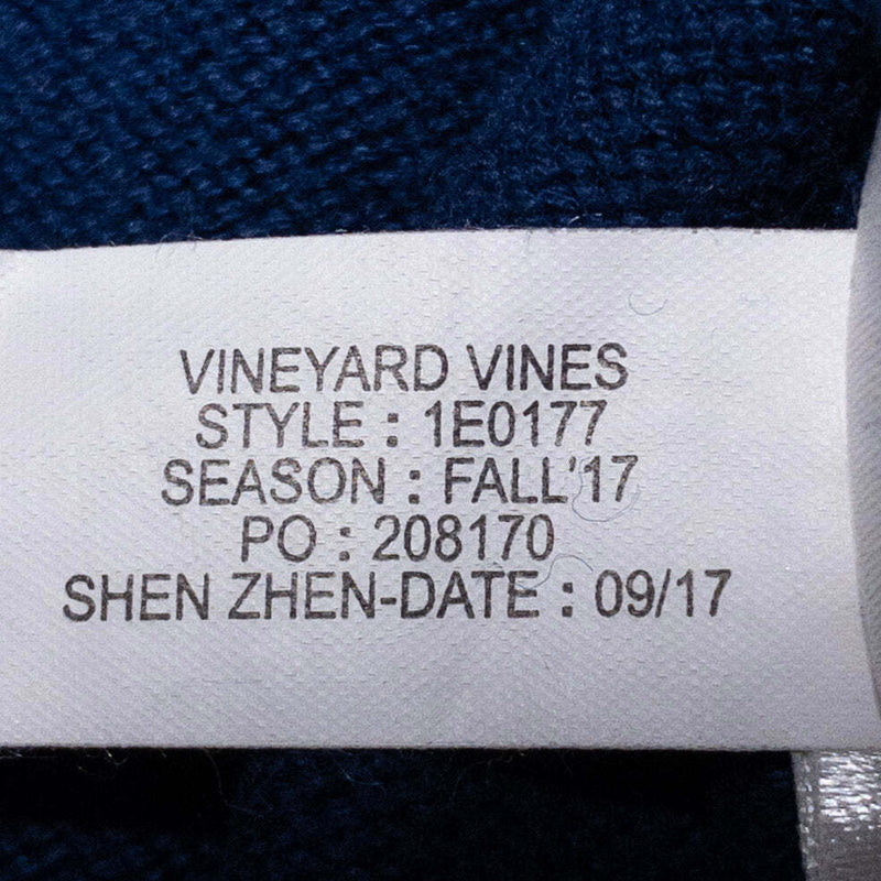 Vineyard Vines Sweater Men's 2XL Half-Zip Pullover Navy Blue Knit Hamilton Whale