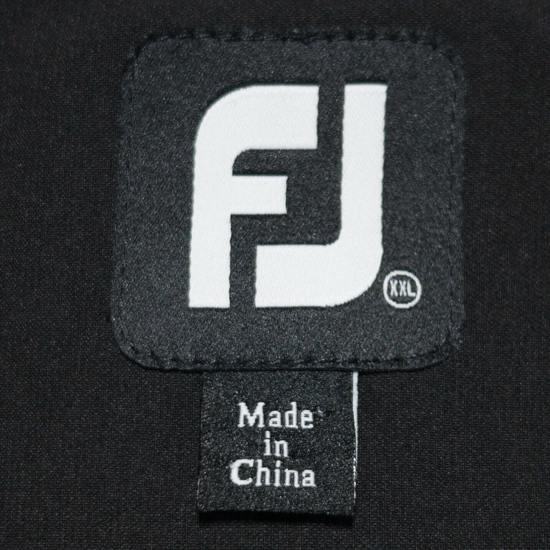 FootJoy Men's 2XL Solid Black 1/4 Zip Pullover Lightweight Wicking Golf Jacket