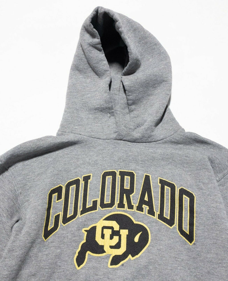 Colorado Boulder Buffalos Russell Athletic Hoodie Vintage 90s Gray Adult Small