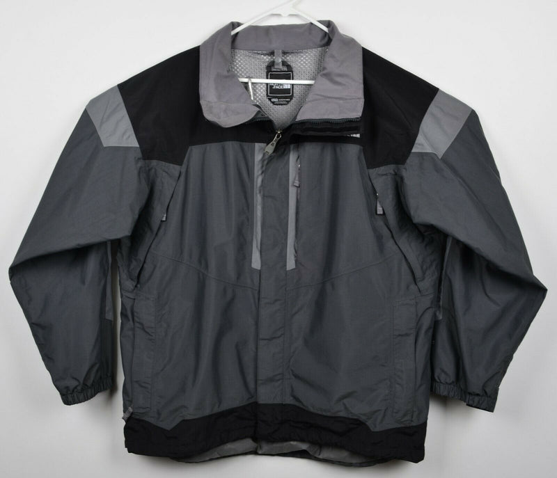 The North Face Men's XL HyVent Gray Black Full Zip Wind Rain Shell Jacket