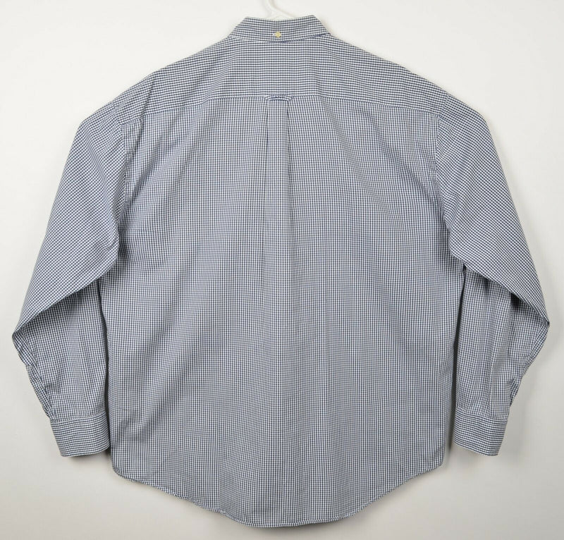 Vintage GANT Yale Co-Op Men's 3XL Archive Pinpoint Blue Micro-Check Shirt