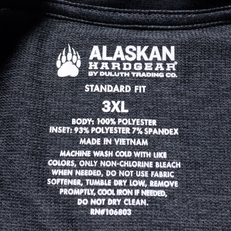 Alaskan Hardgear Duluth Trading 1/4 Zip Men's 3XL Gray Black Colorblock Wicking