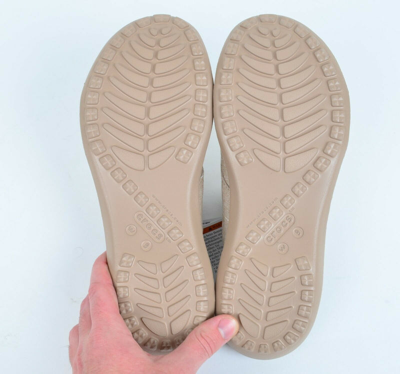 Crocs Women's US 9 Relaxed Fit Capri Mule Khaki/Tumbleweed Slip-On Sandals