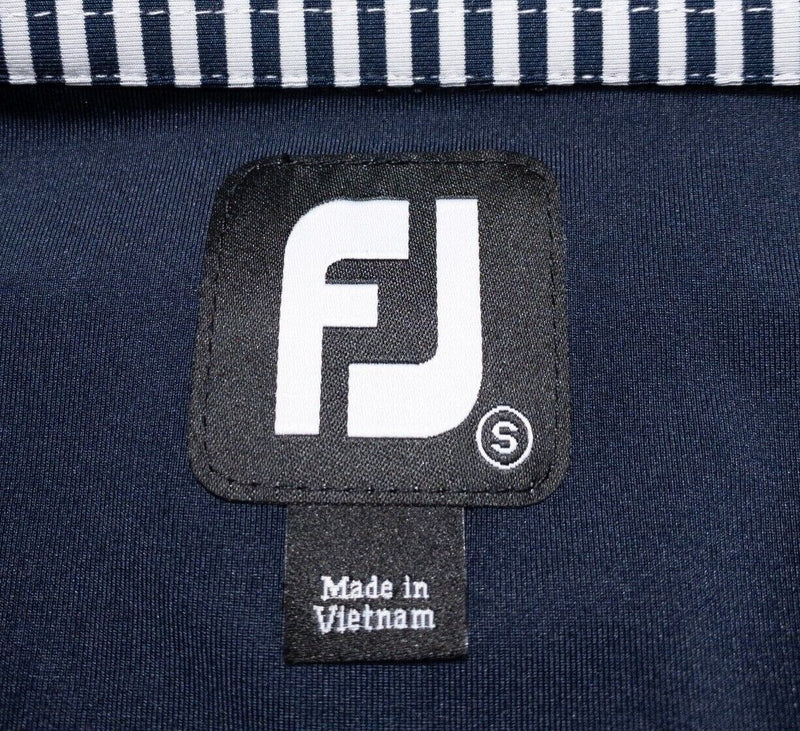 FootJoy Golf Shirt Small Men's Polo ProDry Solid Lisle Navy Blue Wicking Stretch