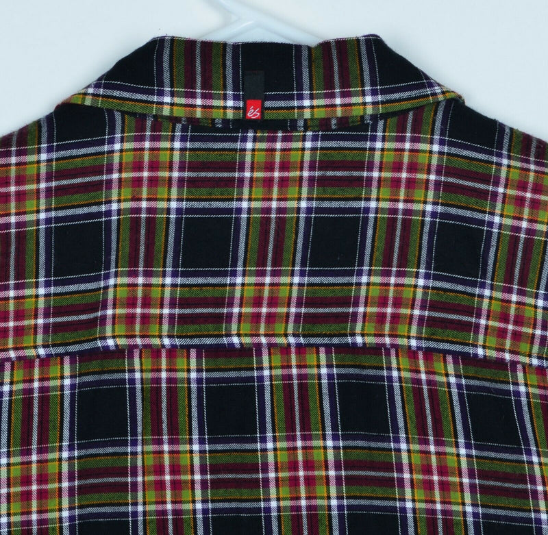 ES Bobby Worrest Men's Sz Medium Plaid Flip Cuff Skate Uptown Woven Shirt
