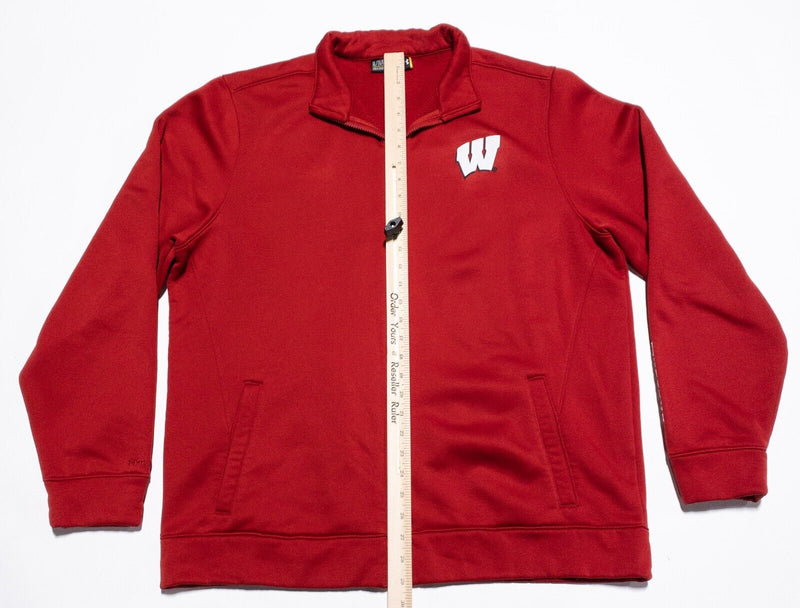 Wisconsin Badgers Jacket Men's XL Loose Under Armour Full Zip Red NCAA College