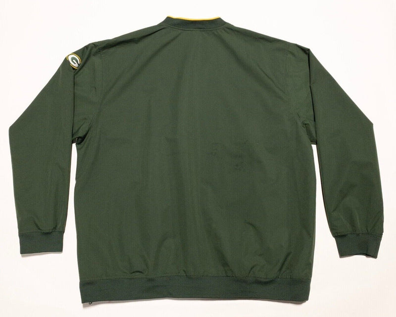 Green Bay Packers Windbreaker Men's 2XL NFL V-Neck Pullover Jacket Football