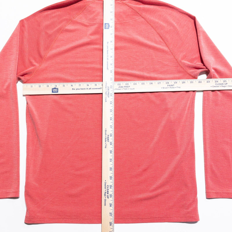 Rhone Long Sleeve Polo Men's Large Red/Pink Wicking Stretch Athleisure