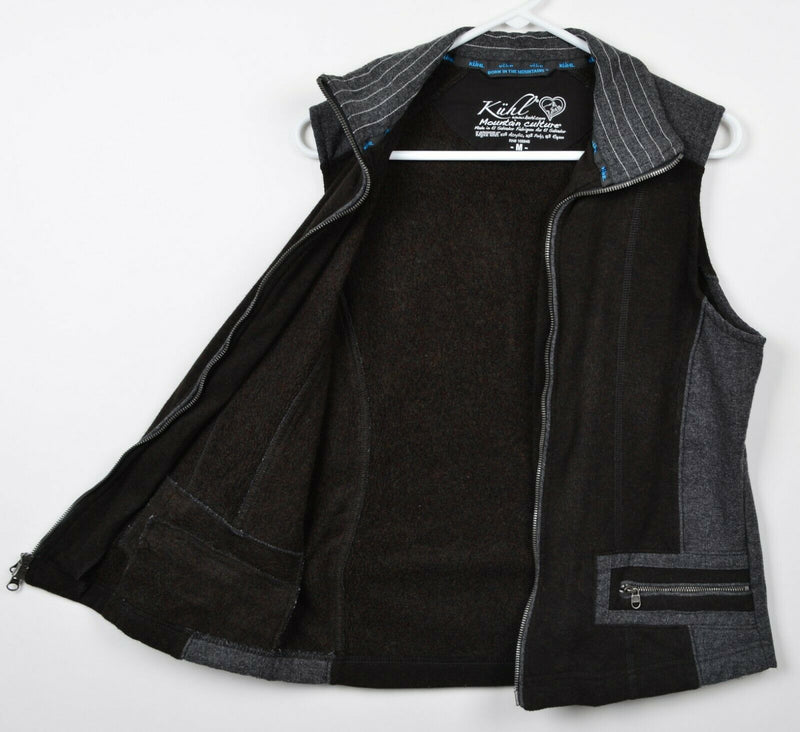 Kuhl Women's Sz Medium Kashmira Black Gray Two Tone Full Zip Vest