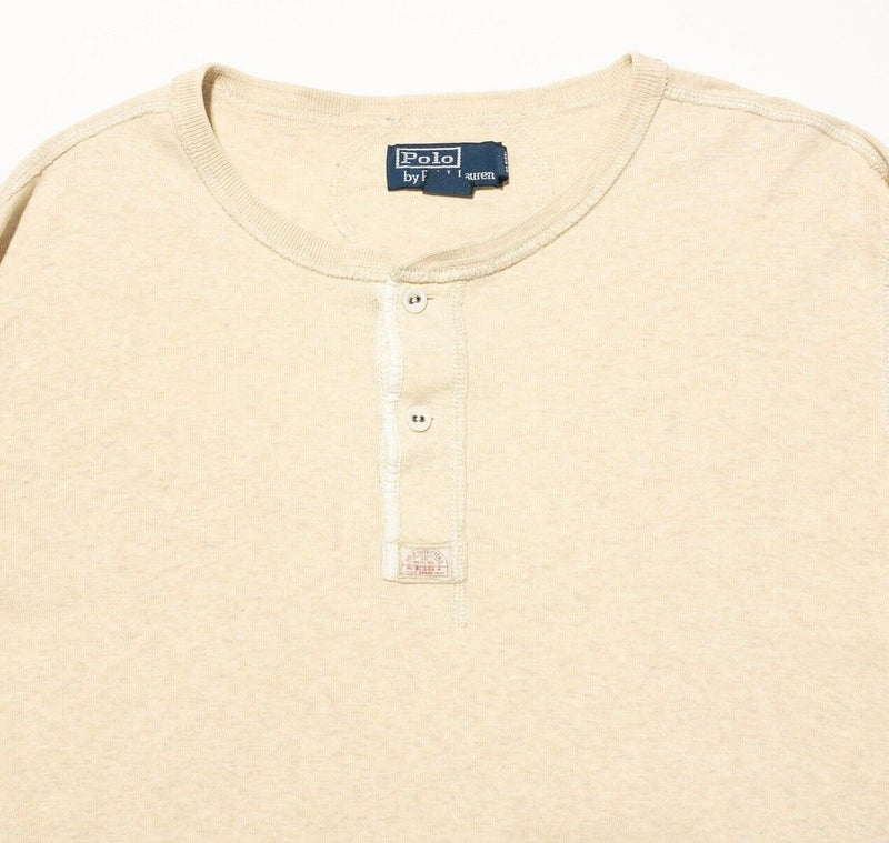 Polo Ralph Lauren Henley Mens XL Midweight Long Sleeve Ivory/Cream Outdoor Goods