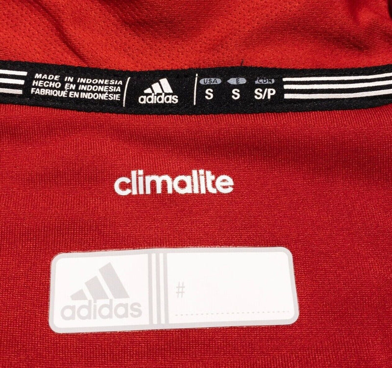 Louisville Cardinals Jacket Men's Small Adidas 1/4 Zip Basketball Team Issue Red