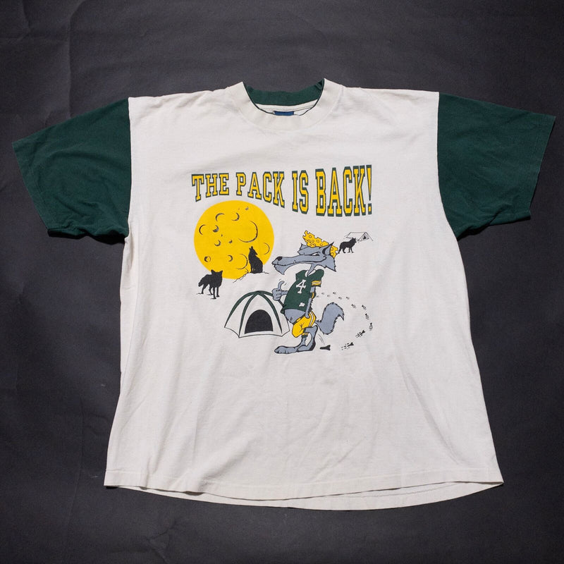 Vintage Green Bay Packers T-Shirt Men's XL Pack is Back Rat Cheese Funny