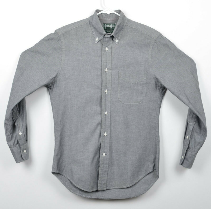 Gitman Bros. Vintage Men's Small Gray Chambray Made in USA Button-Down Shirt