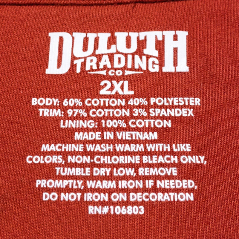 Duluth Trading Full Zip Hoodie Men's 2XL Heather Gray Sleeve Print Workwear