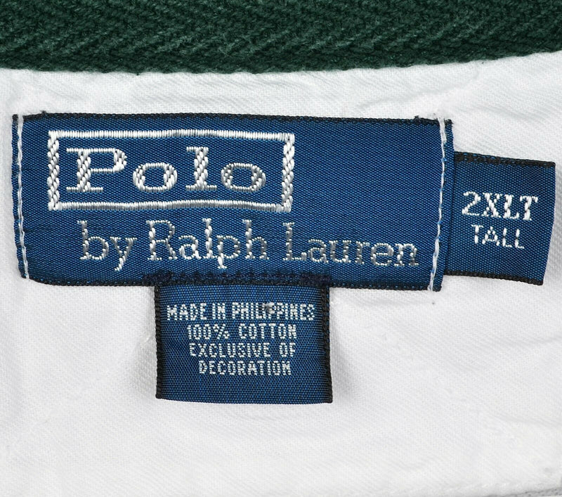 Polo Ralph Lauren Men's 2XLT Tall Big Pony White Crest Embroidered Polo Shirt