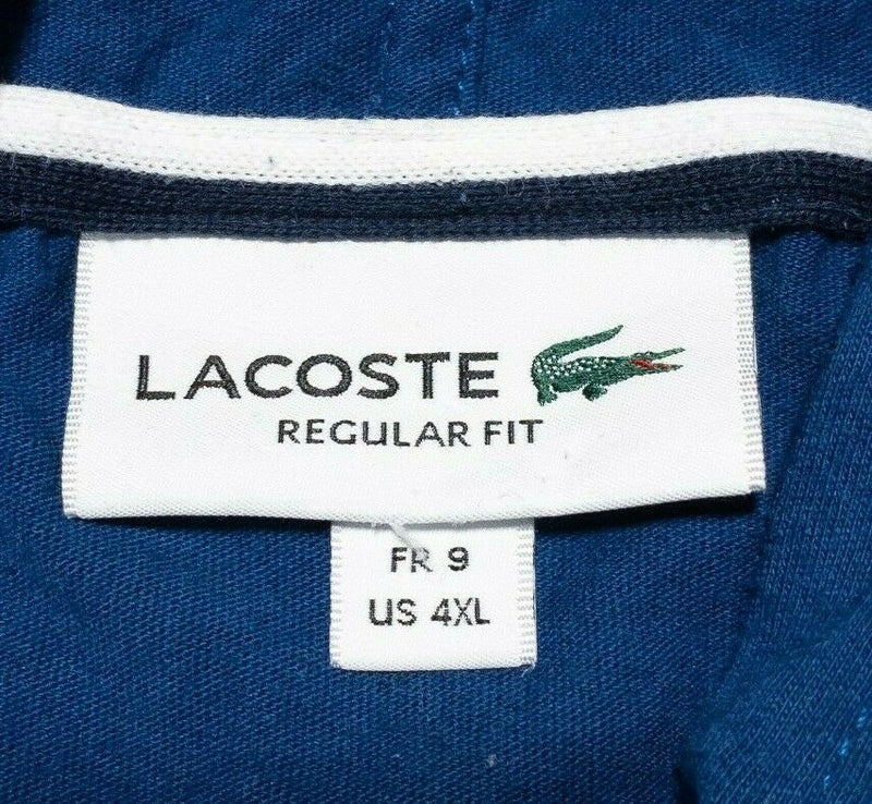 Lacoste Lightweight Hoodie Shirt Blue Pullover Gator Men's 9 (4XL) Regular Fit