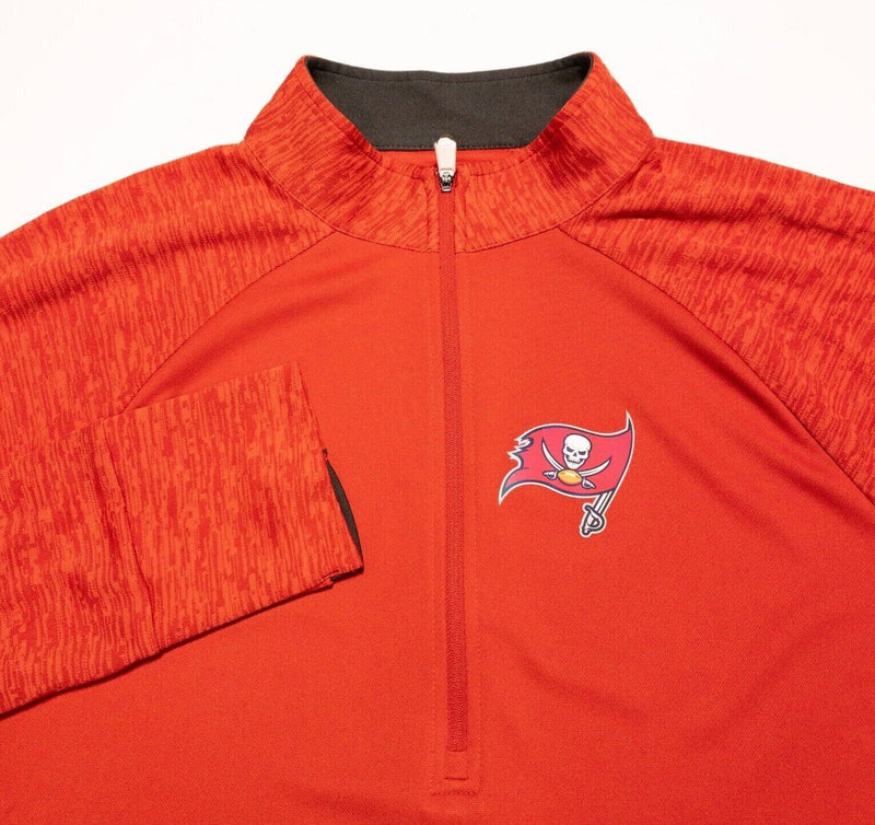 Tampa Bay Buccaneers 1/4 Zip Women's XL Majestic Activewear Jacket Red Pullover