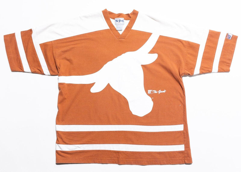 Vintage Texas Longhorns T-Shirt Men's Large The Game 90s Orange White College