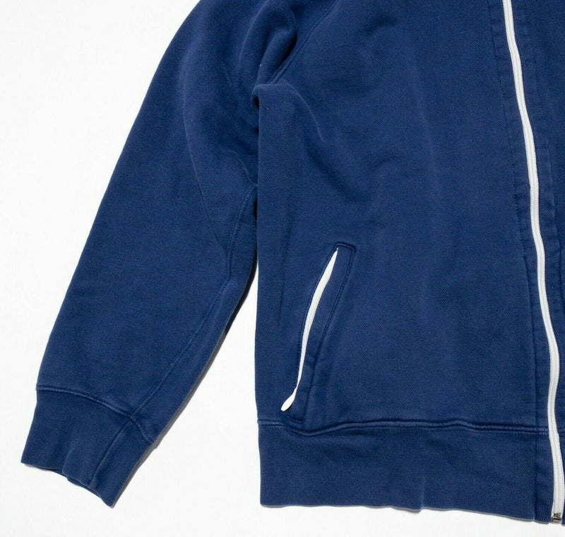 J. Crew Jacket Men's Medium Vintage Fleece Full Zip Blue Cotton Blend